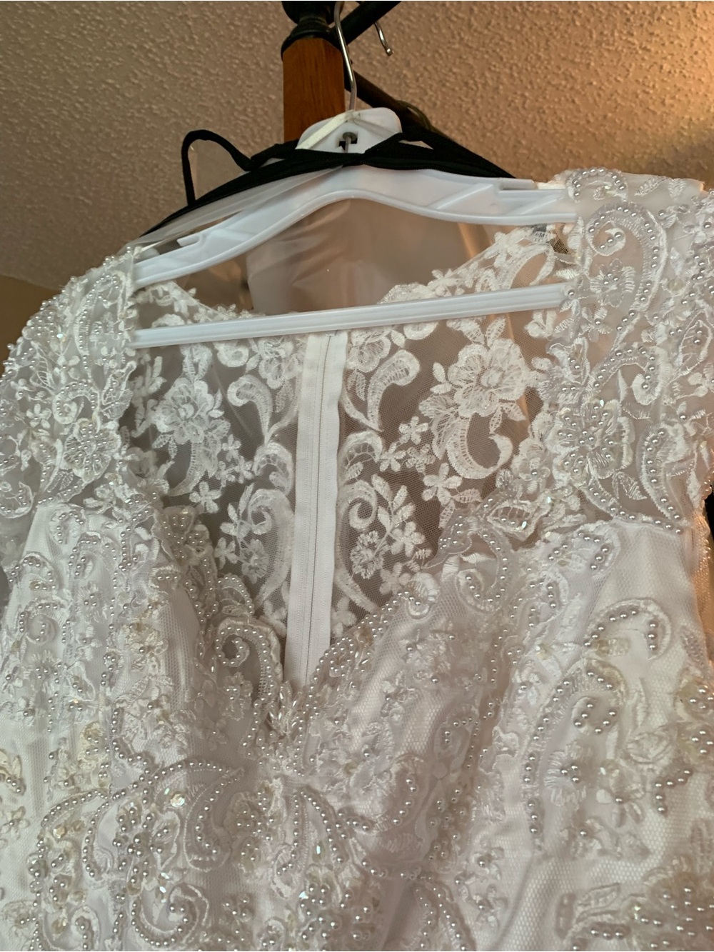 Rhinestone Lace Tulle Bridal Gown - White - Picture 4 of 8